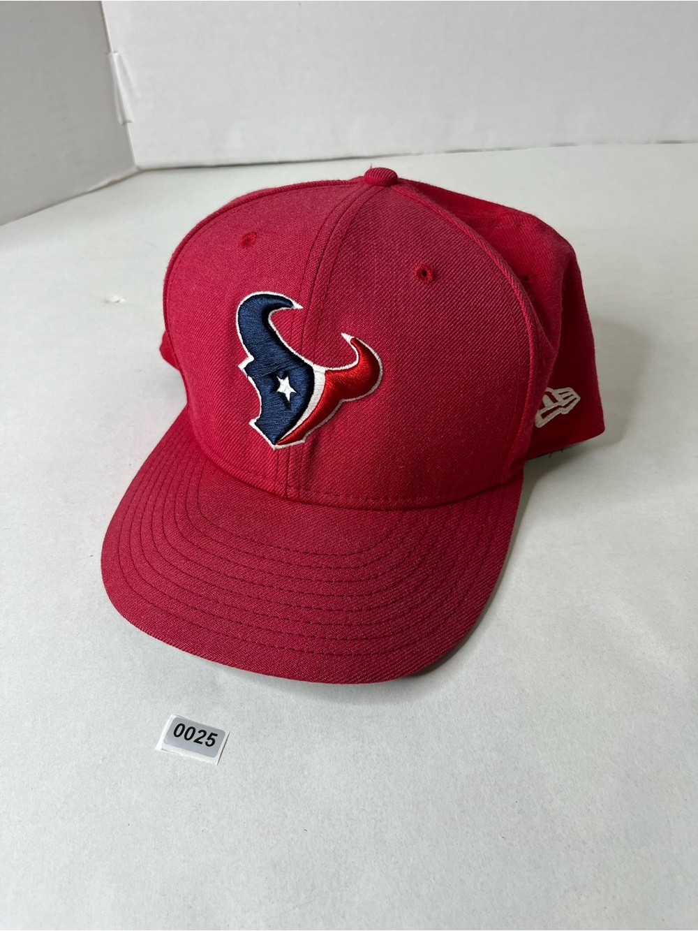 New Era Red Houston Texans Logo Cap with Navy & White Embroidery